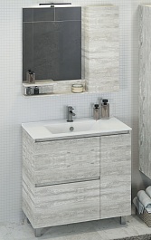 Comforty Мебель для ванной Верона 90 (Quadro) дуб белый – фотография-1